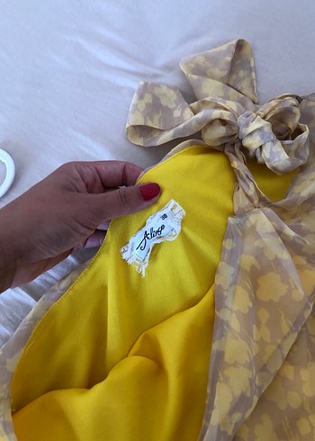 Diğer Sarı Bağcıklı elbise