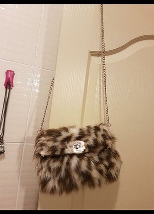 leopar peluş çanta