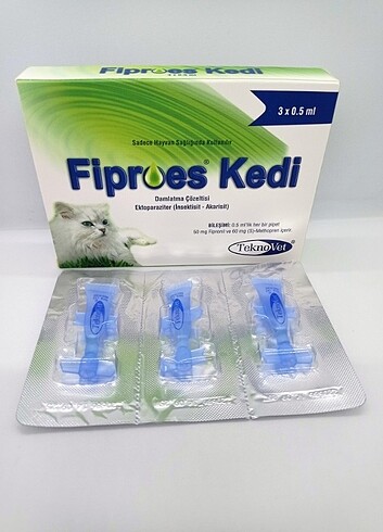 Fiproes Kedi Dış Parazit (Pire,Kene, Bit) Ense Damlası 2 Paket (