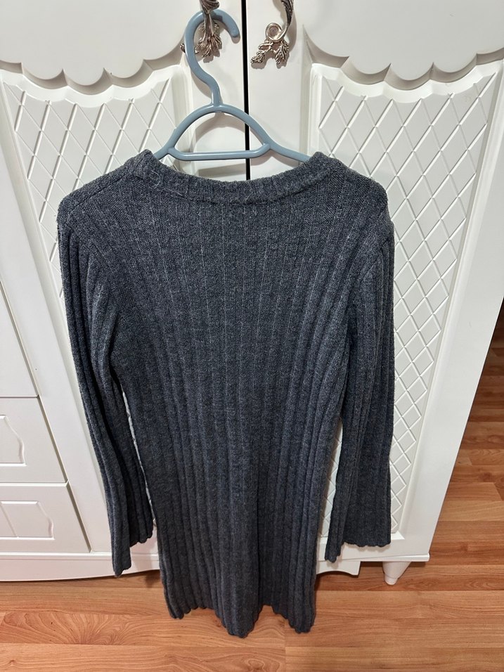 Gri Kadın triko Elbise - Görsel 3