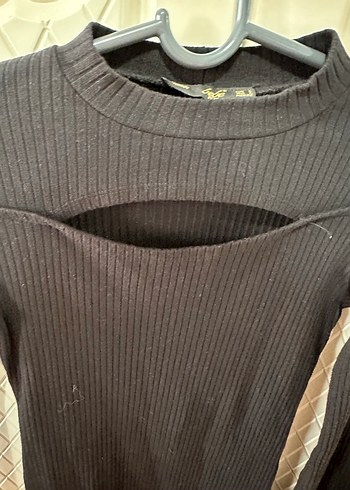 Siyah göğüs dekolte Elbise - Görsel 3