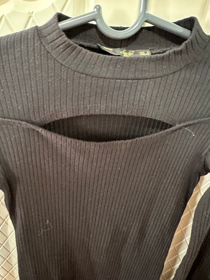 Siyah göğüs dekolte Elbise - Görsel 3