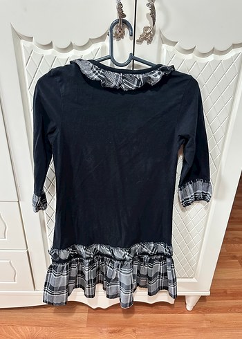 Fırfırlı Uzun Kollu Gotik Elbise - Görsel 2