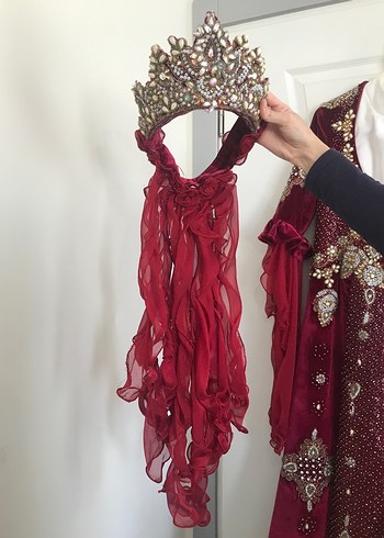38 Beden bordo Renk Bordo Nakışlı Uzun Kollu Kadın Bindallı