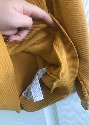 Sarı Çocuk Sweatshirt, Bisiklet Yaka, Rahat Kesim - Görsel 5