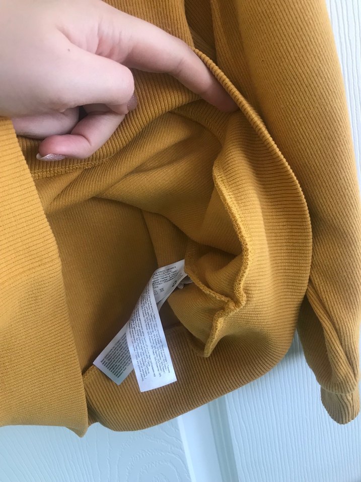 Sarı Çocuk Sweatshirt, Bisiklet Yaka, Rahat Kesim - Görsel 5