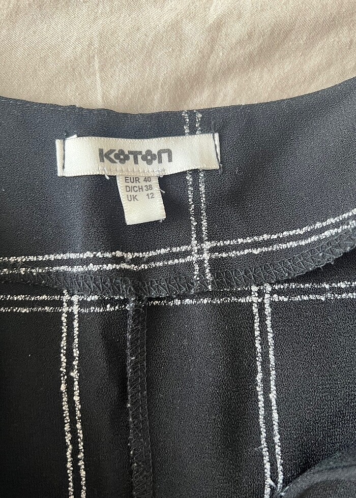 Koton siyah çizgili elbise - Görsel 2