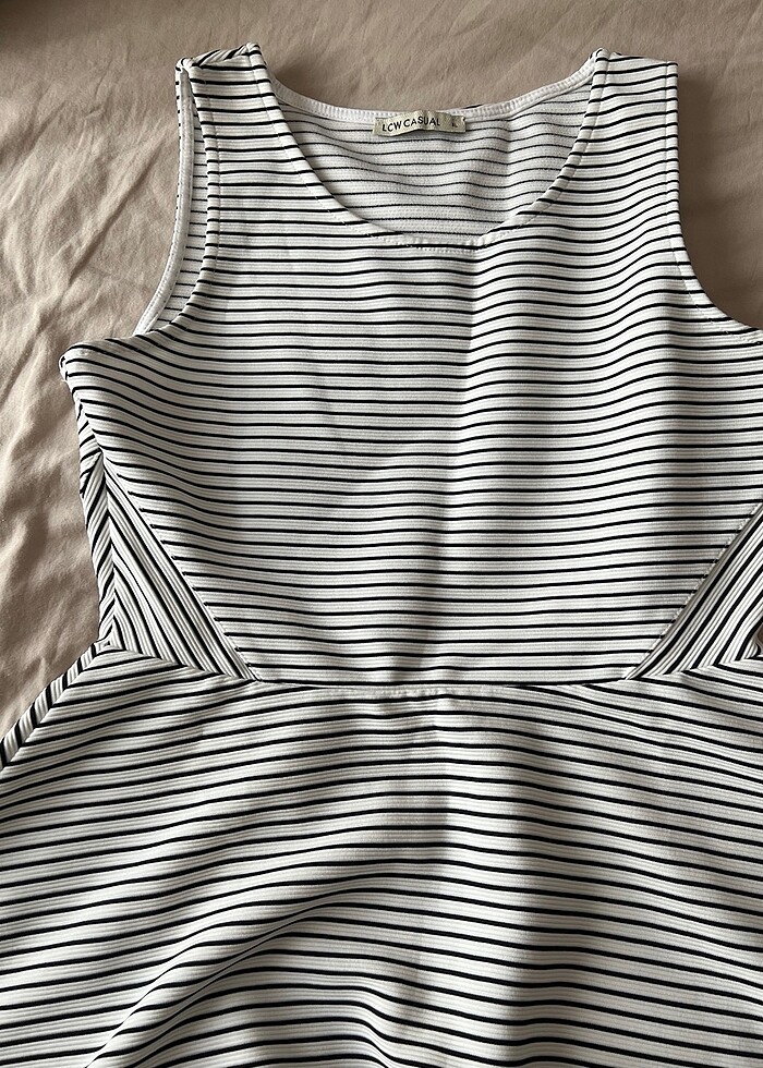 Scuba kumaş elbise - Görsel 3