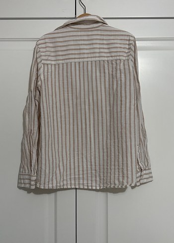 Çizgili bej gömlek - Görsel 7