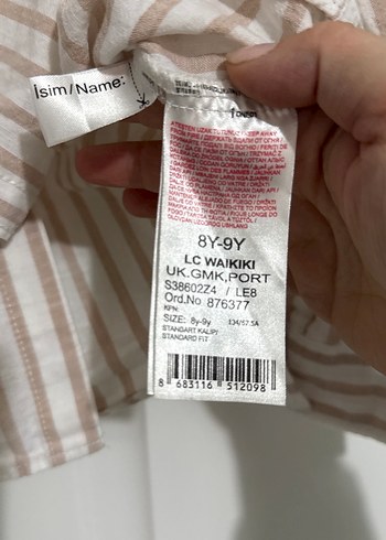 Çizgili bej gömlek - Görsel 5