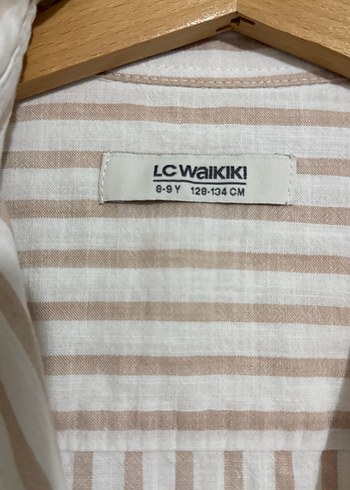 Çizgili bej gömlek - Görsel 4