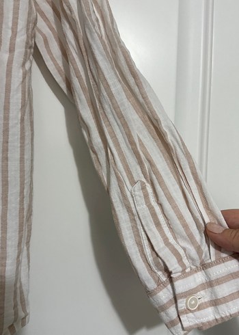 Çizgili bej gömlek - Görsel 8