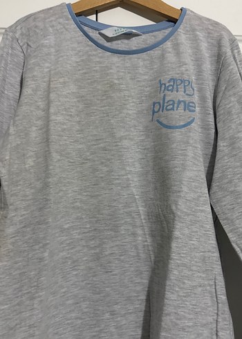 Gri Uzun Kollu Erkek Çocuk Tişört - Görsel 2