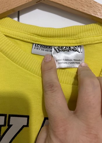 Sarı Pikachu Baskılı Erkek Sweatshirt - Görsel 5