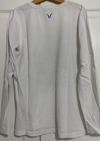 Erkek Beyaz Uzun Kollu Baskılı Tişört - Görsel 5