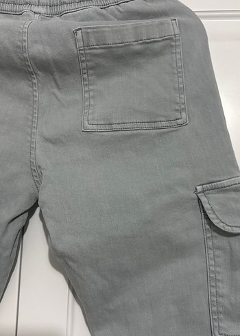 Erkek Çocuk Gri Bol Kesim paraşüt pantolon - Görsel 8