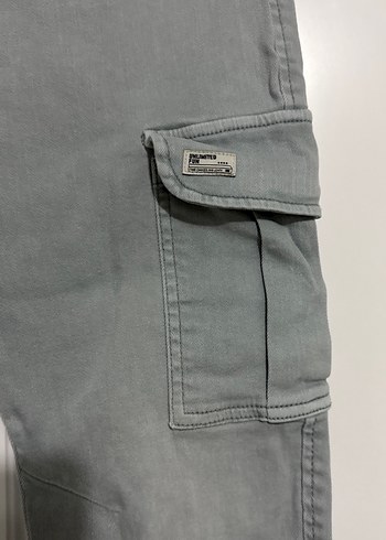 Erkek Çocuk Gri Bol Kesim paraşüt pantolon - Görsel 3