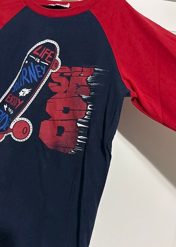 Erkek Çocuk Kırmızı Siyah Skateboard Sweatshirt - Görsel 4