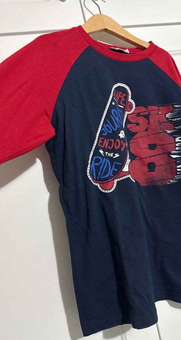 Erkek Çocuk Kırmızı Siyah Skateboard Sweatshirt - Görsel 5