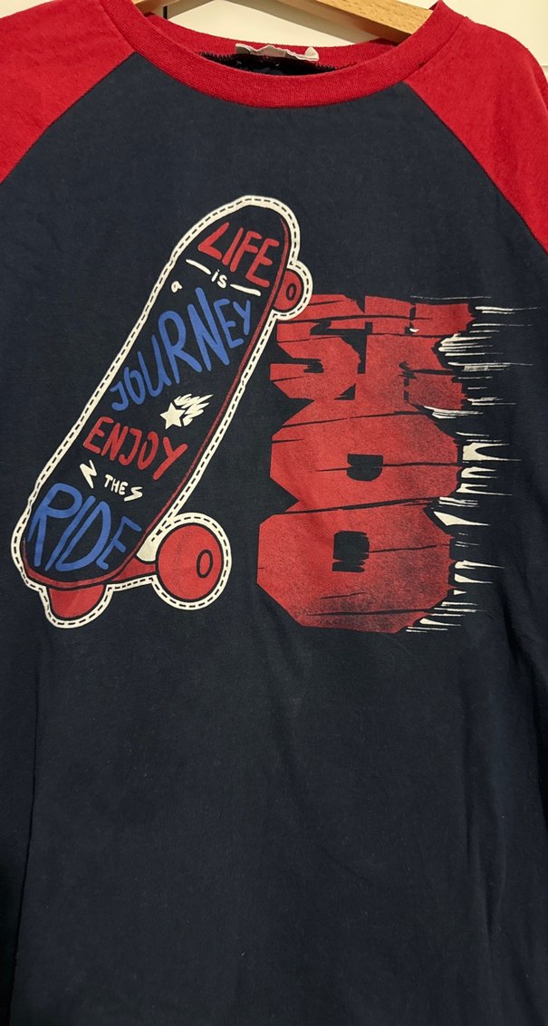 Erkek Çocuk Kırmızı Siyah Skateboard Sweatshirt - Görsel 2