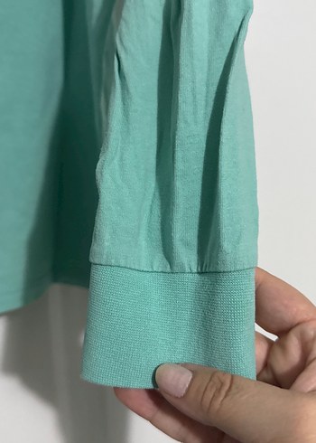 Turkuaz Baskılı Uzun Kollu Tişört - Görsel 6