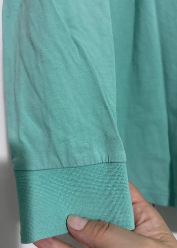 Turkuaz Baskılı Uzun Kollu Tişört - Görsel 7