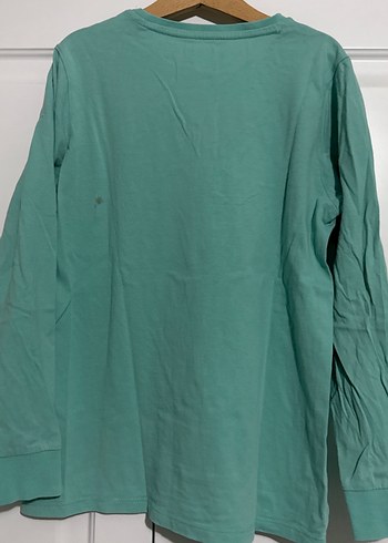 Turkuaz Baskılı Uzun Kollu Tişört - Görsel 4