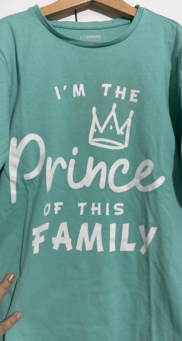 Turkuaz Baskılı Uzun Kollu Tişört - Görsel 2