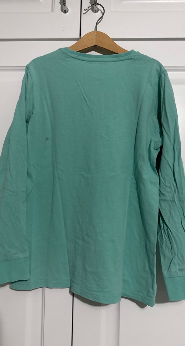 Turkuaz Baskılı Uzun Kollu Tişört - Görsel 4