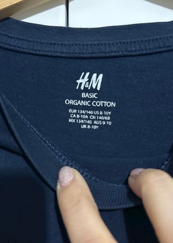 Lacivert Erkek Çocuk Uzun Kollu Keten Tişört - Görsel 3