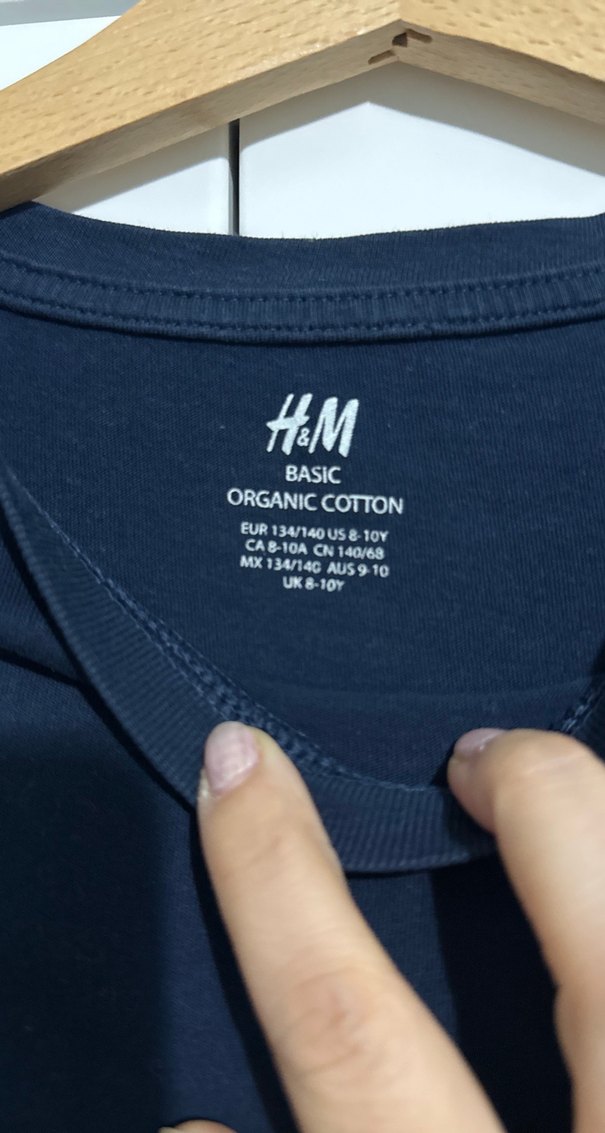 Lacivert Erkek Çocuk Uzun Kollu Keten Tişört - Görsel 3