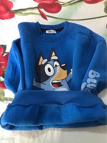 6 Yaş Beden mavi Renk Bluey alt üst eşofman takımı