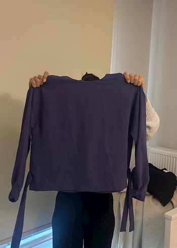 Mor Midi Uzun Drapeli Kadın Etek takım - Görsel 2