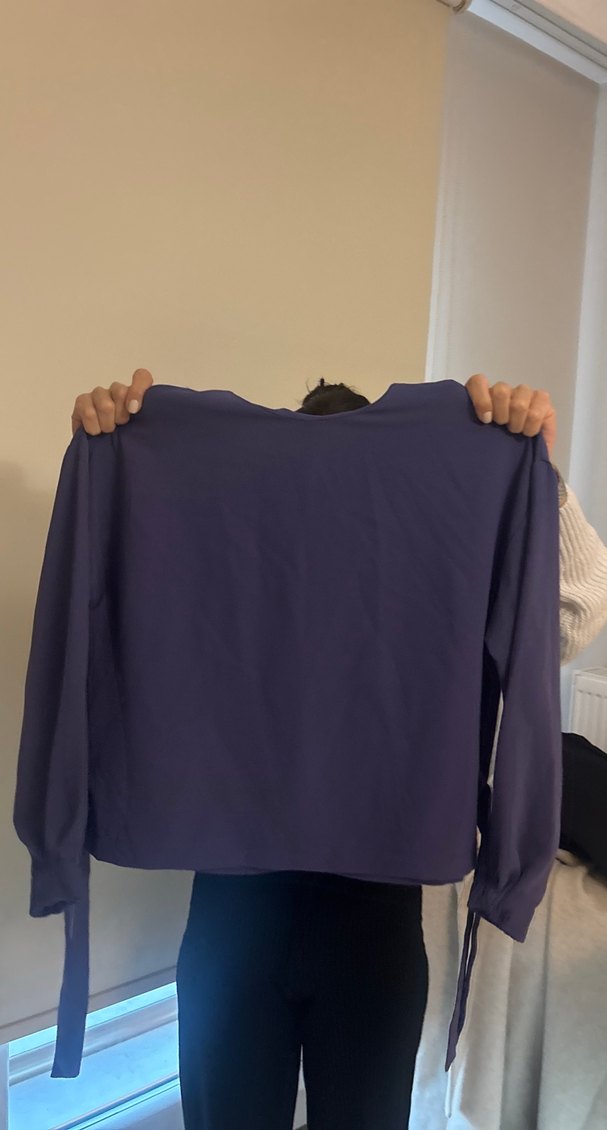 Mor Midi Uzun Drapeli Kadın Etek takım - Görsel 3