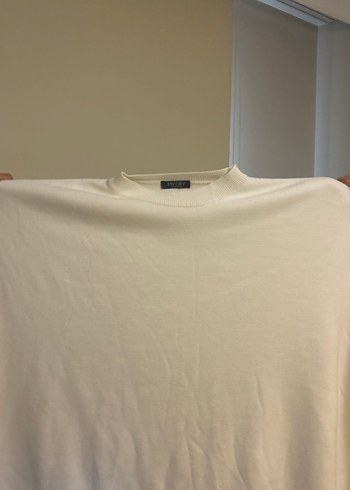 Kadın Beyaz Pamuklu uzun Kollu Sweatshirt - Görsel 2