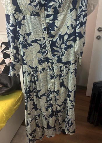 Gri Desenli Uzun Bohem Elbise - Görsel 2