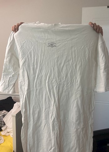 Beyaz Keten elbise tesettür - Görsel 3