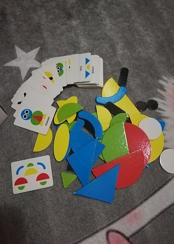  Beden Renkli Şekiller Puzzle Eğitici Oyuncak