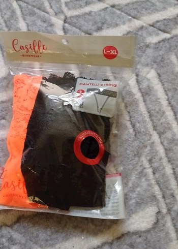 Casilli Siyah Mini Dantelli Kadın Külot L-XL