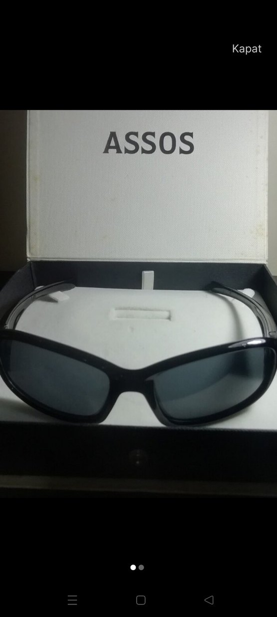 Siyah Minimalist Biker çocuk Güneş Gözlüğü - Görsel 2