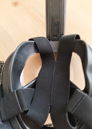 Siyah Tam Yüz Dalış Maskesi Velcro Kayışlı - Görsel 5