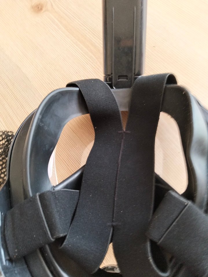 Siyah Tam Yüz Dalış Maskesi Velcro Kayışlı - Görsel 5