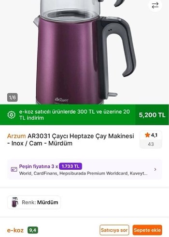Beden Arzum Heptaze Çay Makinesi