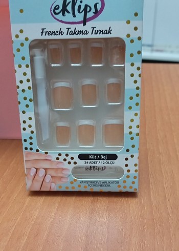 Bej French Takma Tırnak Seti 24 Adet - Görsel 2