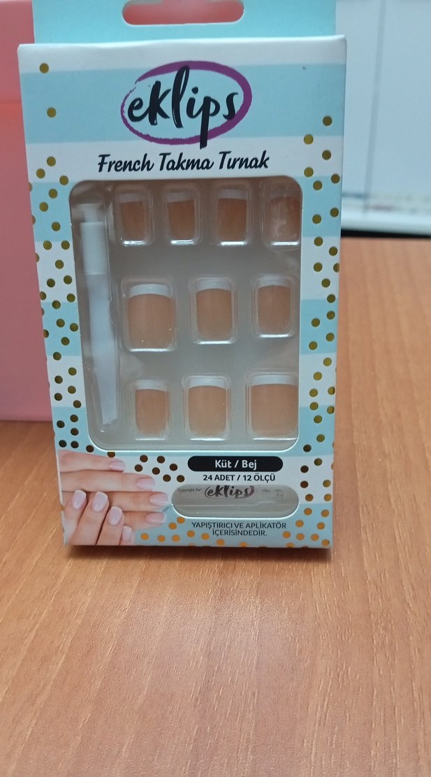 Bej French Takma Tırnak Seti 24 Adet - Görsel 2