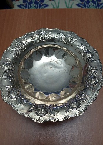 Çiçek Desenli Parlak Geleneksel Tabak - Görsel 2