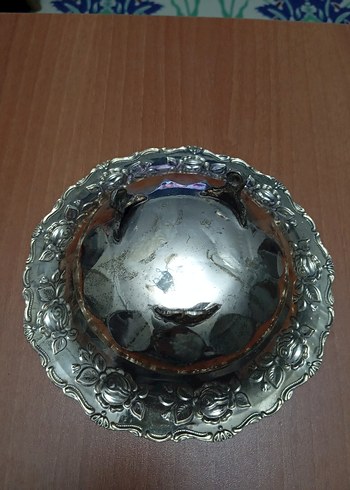 Çiçek Desenli Parlak Geleneksel Tabak - Görsel 3