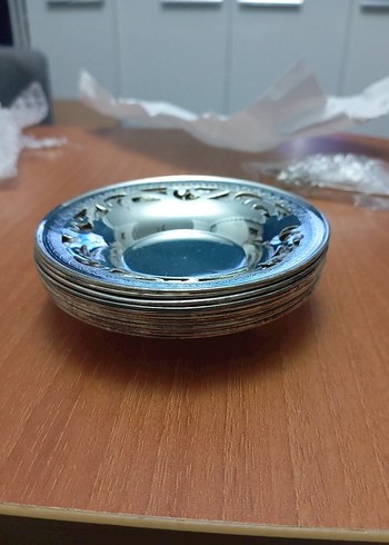 Parlak Altın Desensiz Tabak Seti - Görsel 2