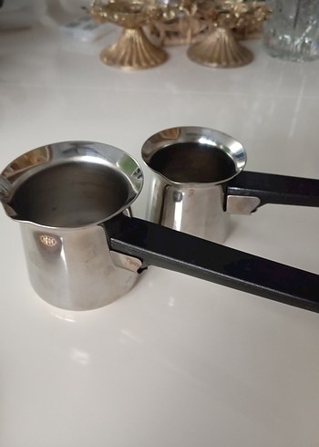 Siyah Saplı Paslanmaz Çelik Cezve Seti - Görsel 2