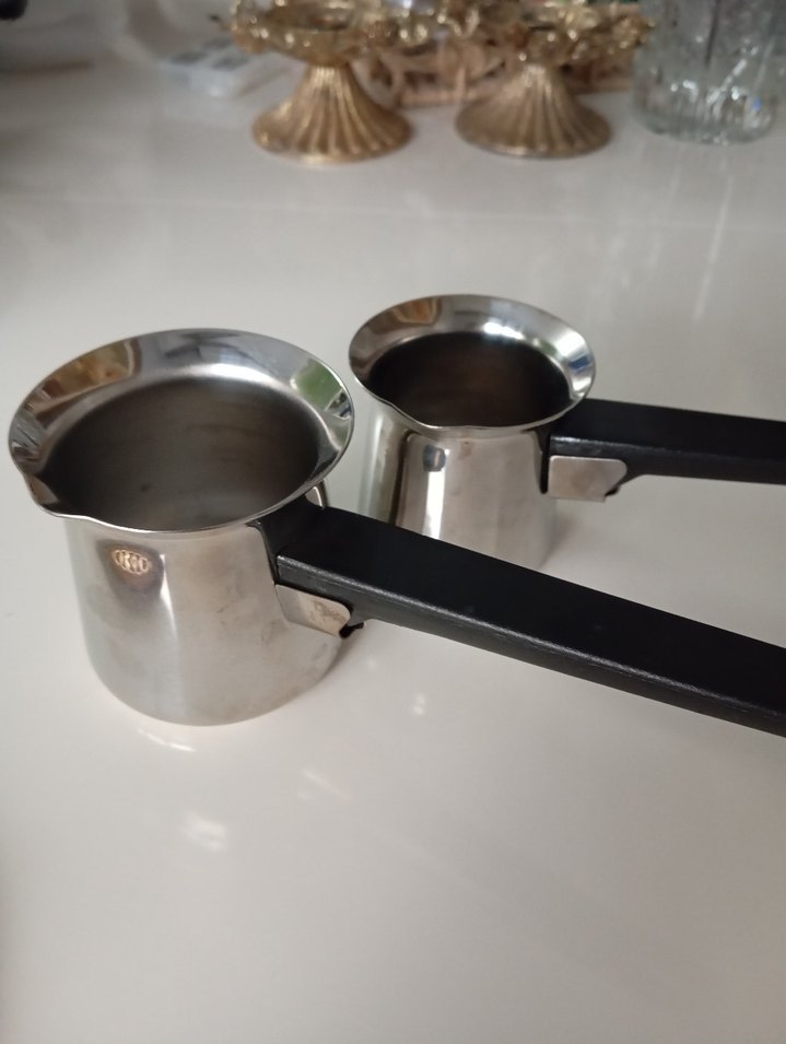 Siyah Saplı Paslanmaz Çelik Cezve Seti - Görsel 2